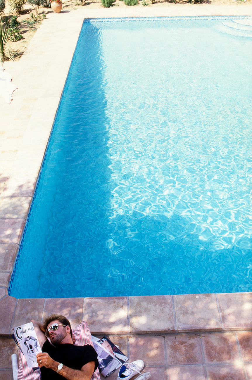 George Michael - St Tropez - Pool Reading - FRAMED