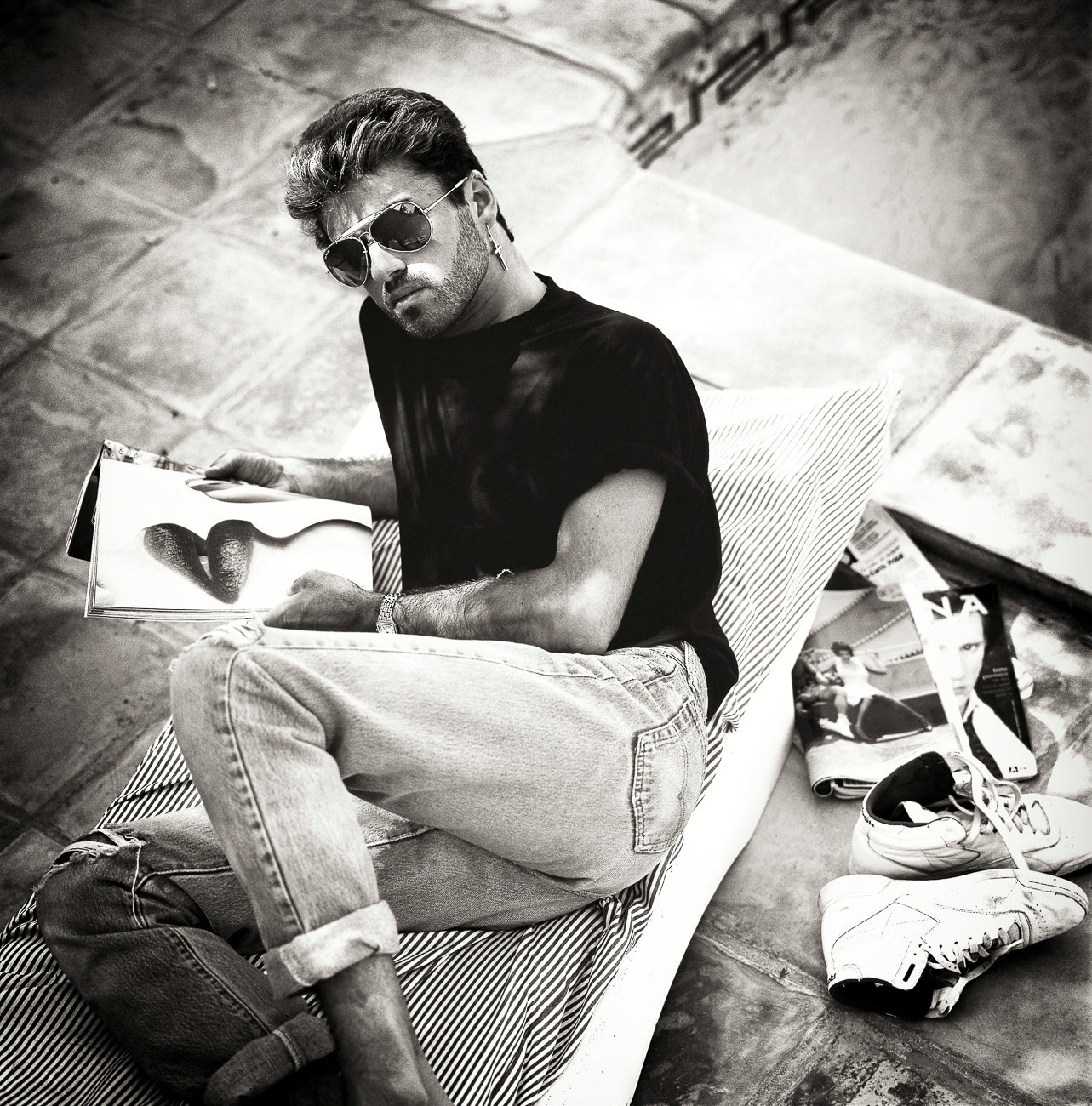 George Michael - St Tropez Villa (b/w)