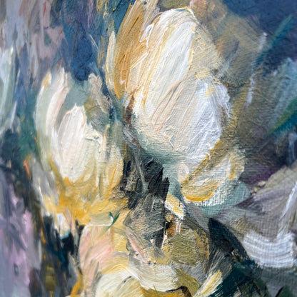 White Roses In A Glass