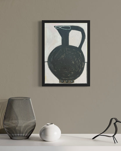 Black Jug With White Edges