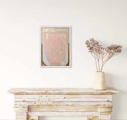Soft Pink Vessel on Small Check