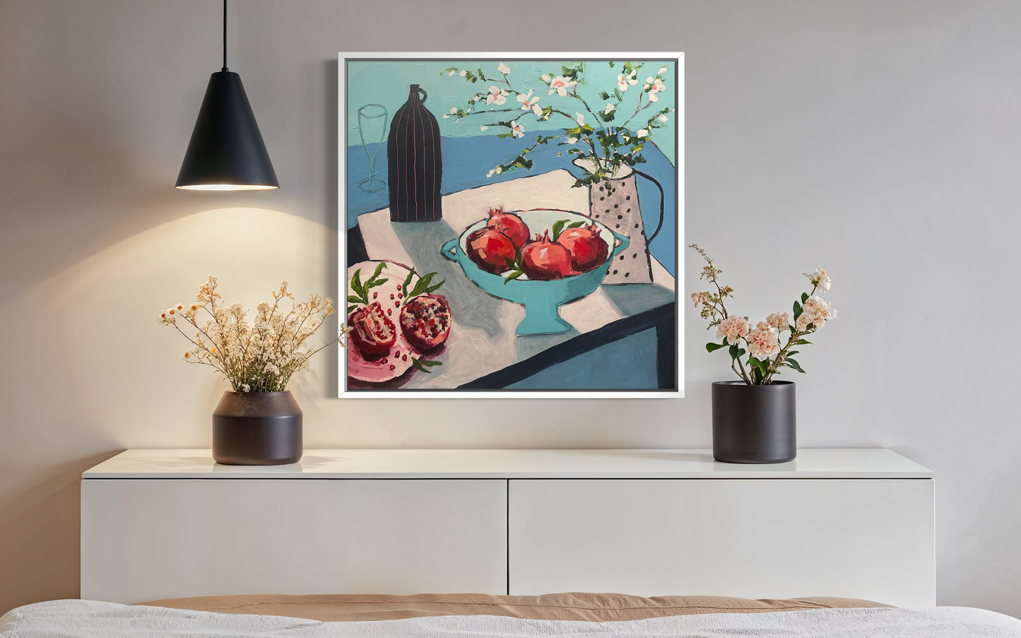 Pomegranates And Blossom