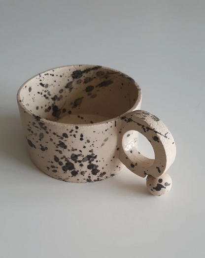 White Speckled Cappuccino Cup